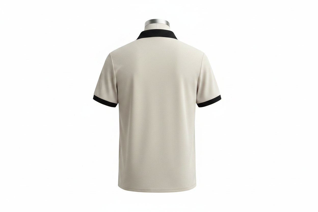 Cream & Black Polo – Back