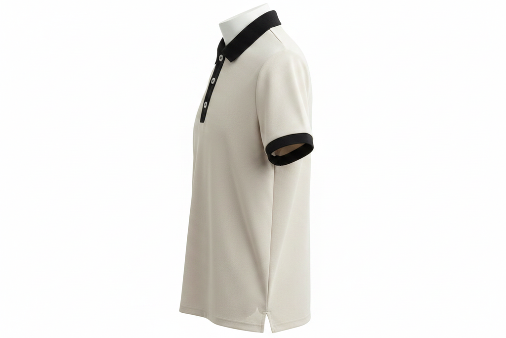 Cream & Black Polo – Side
