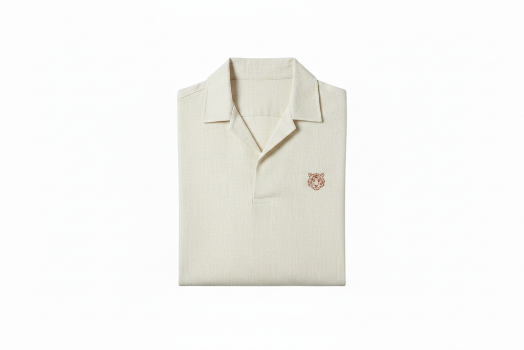 Cream Tiger Polo – Folded