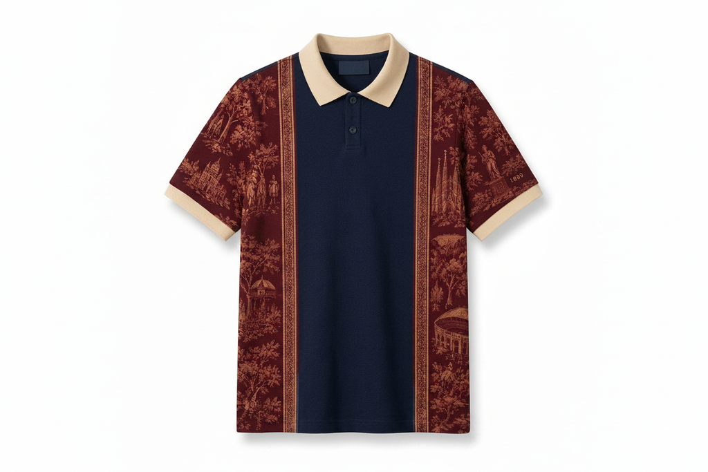 ZENI Navy Toile Polo – Front