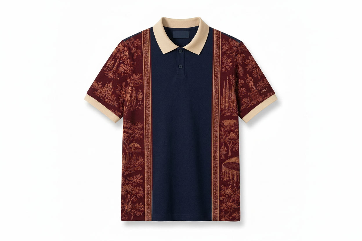ZENI Navy Toile Polo – Front