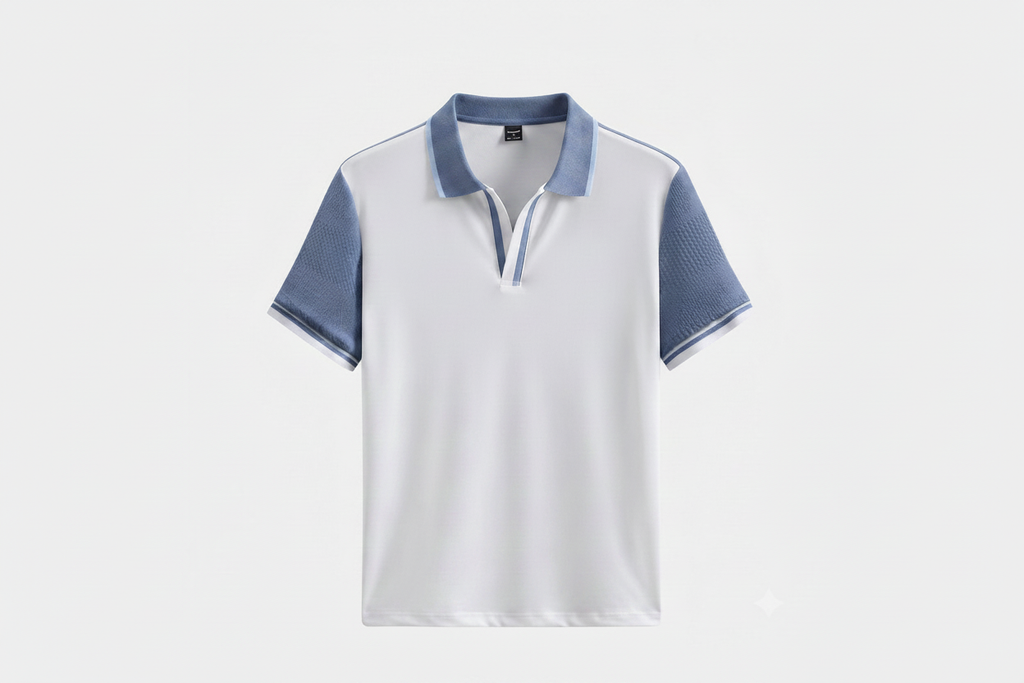 Polo with White Inner Collar