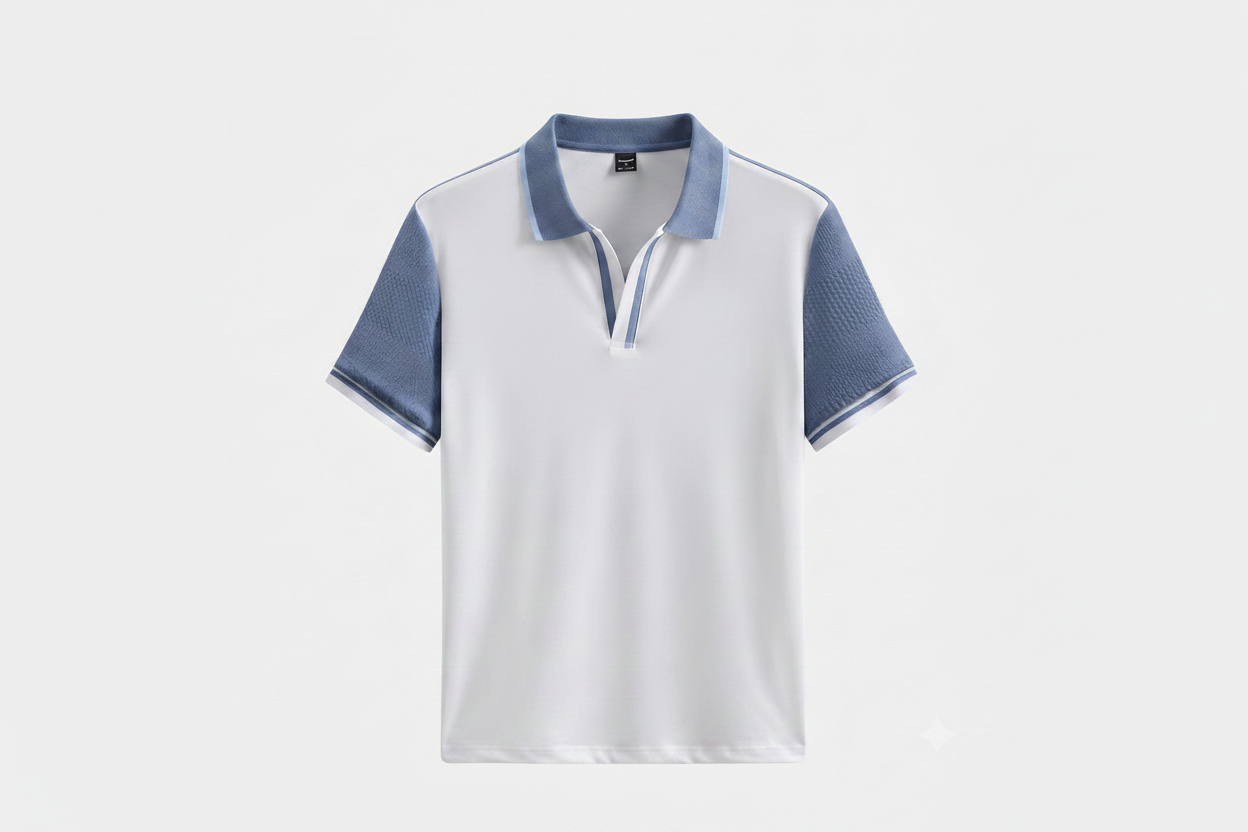 Polo with White Inner Collar