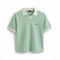 ZENI Mint Green Lycra Polo T-Shirt