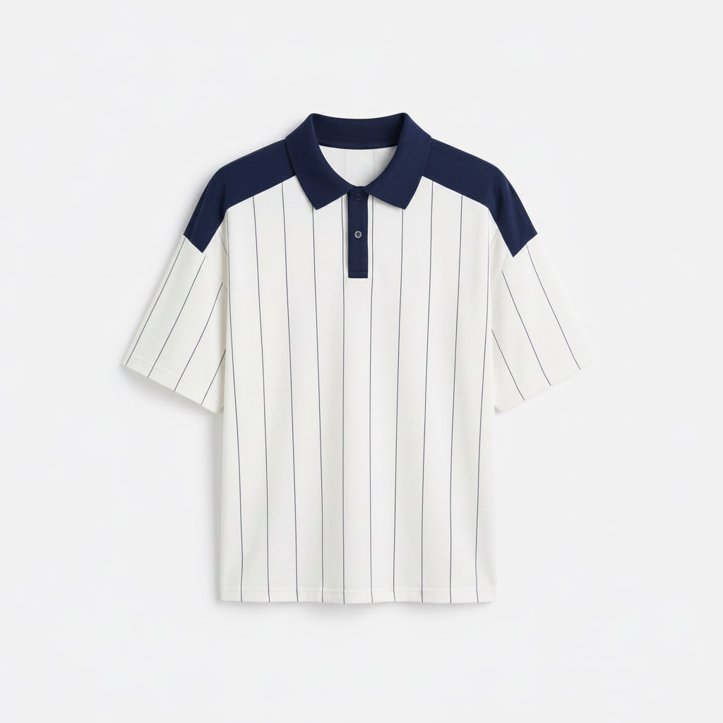 ZENI Pinstripe Polo Shirt